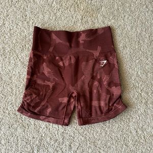 Gymshark Adapt red camo shorts